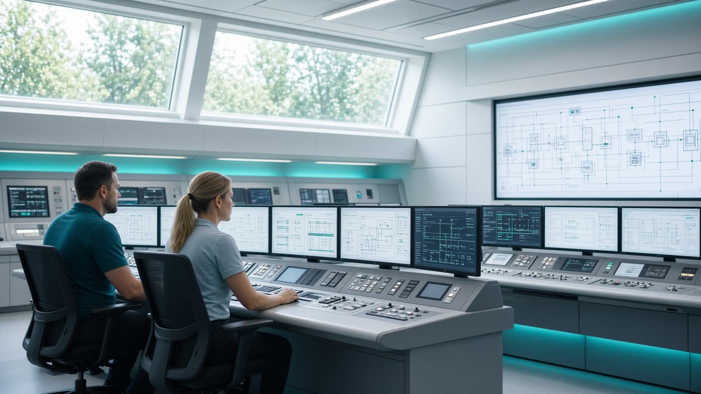 Main control room of a nuclear generating station